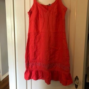 Old Navy linen dress. Salmon. Women’s size 14.